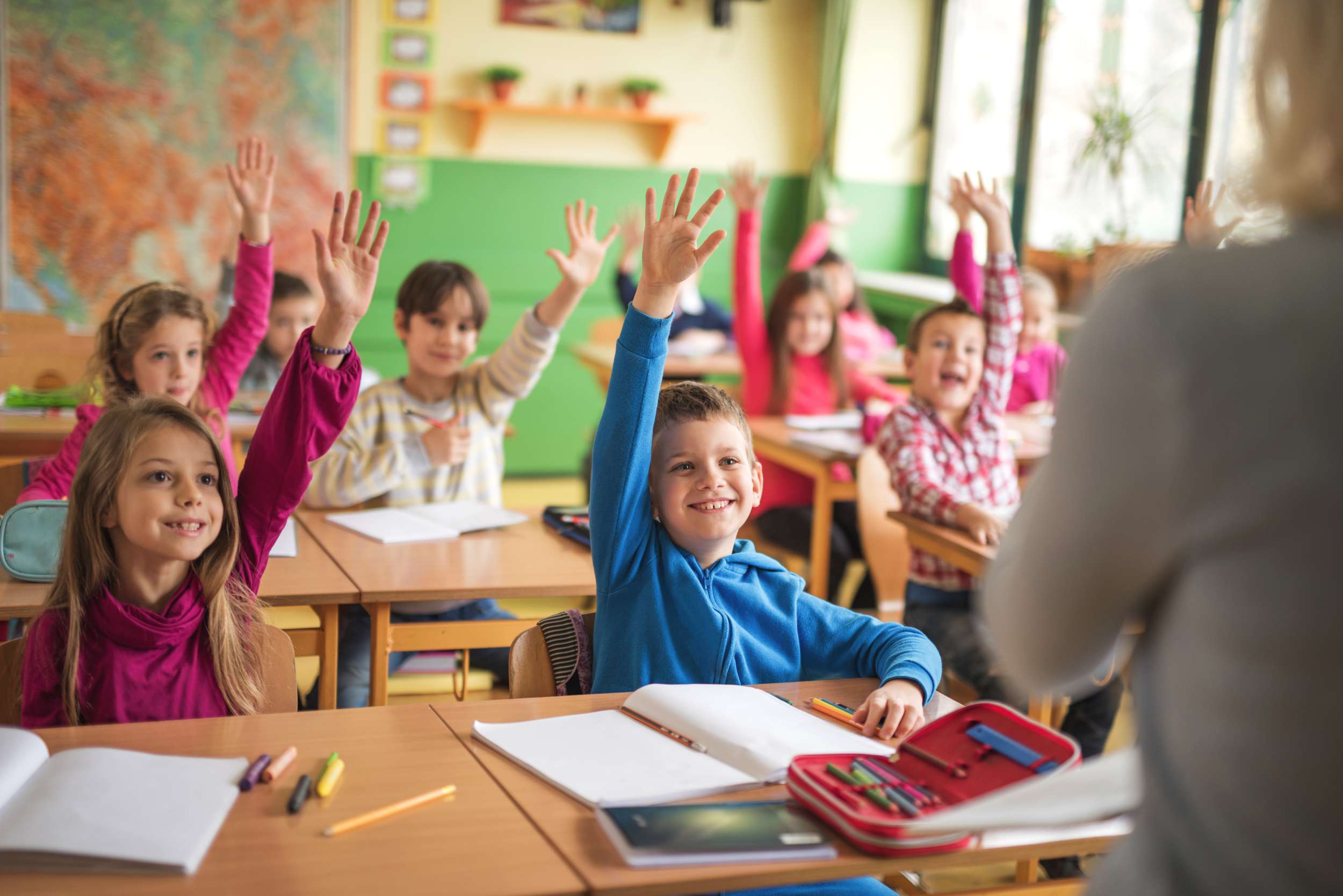 Children Participating in Class Activity